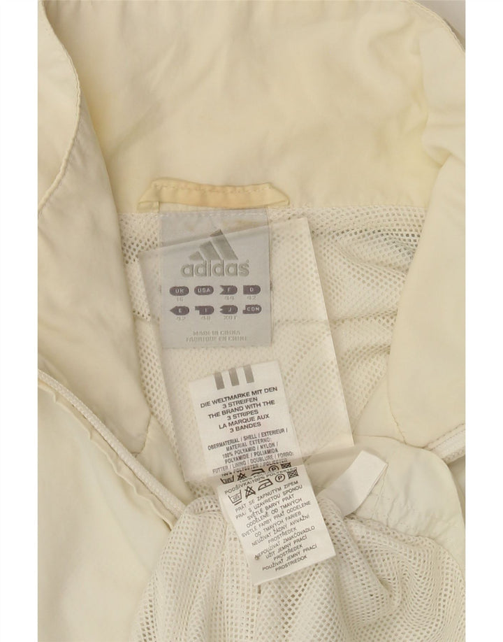 Женский спортивный костюм Adidas Top Jacket UK 16, большой белый полиамид с цветными блоками