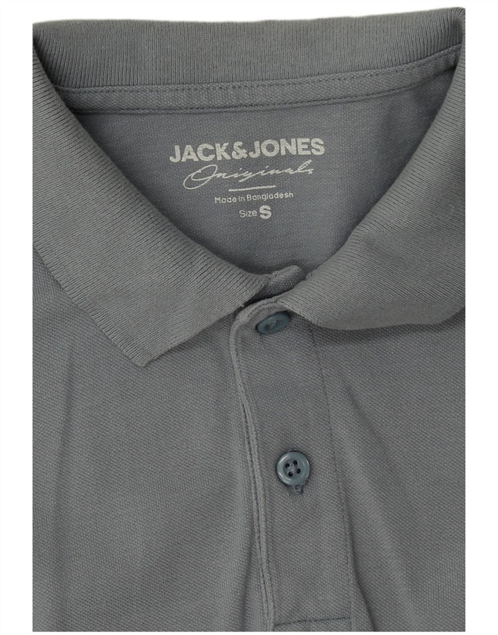 Мужская рубашка-поло Jack & Jones, маленькая синяя, хлопок