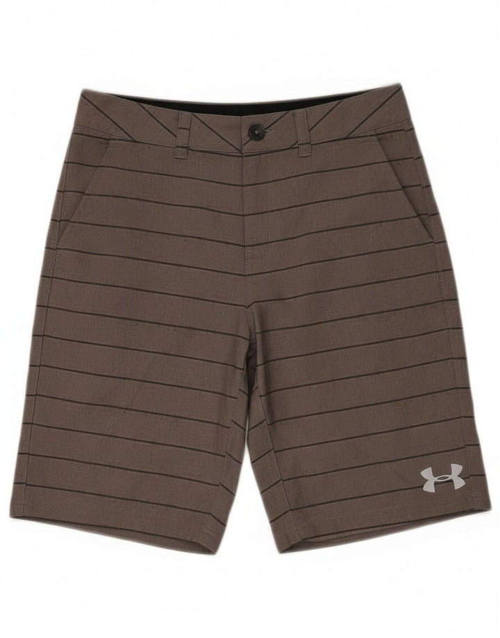Шорты-чиносы Under Armour для мальчиков 9–10 лет W25, полиэстер в серую полоску