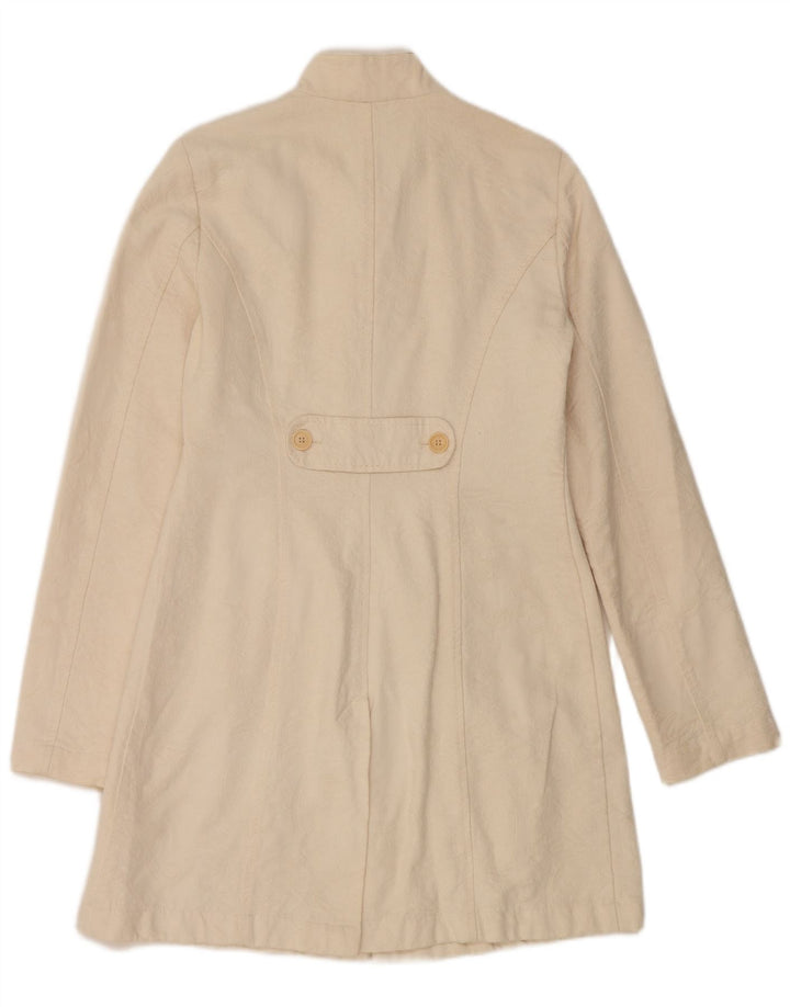 SISLEY Женское пальто IT 42 Medium Off White Хлопок