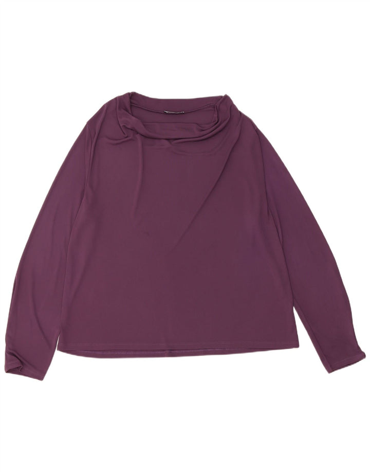 Zara Женский топ стандартного размера с длинным рукавом UK 18 XL Фиолетовый