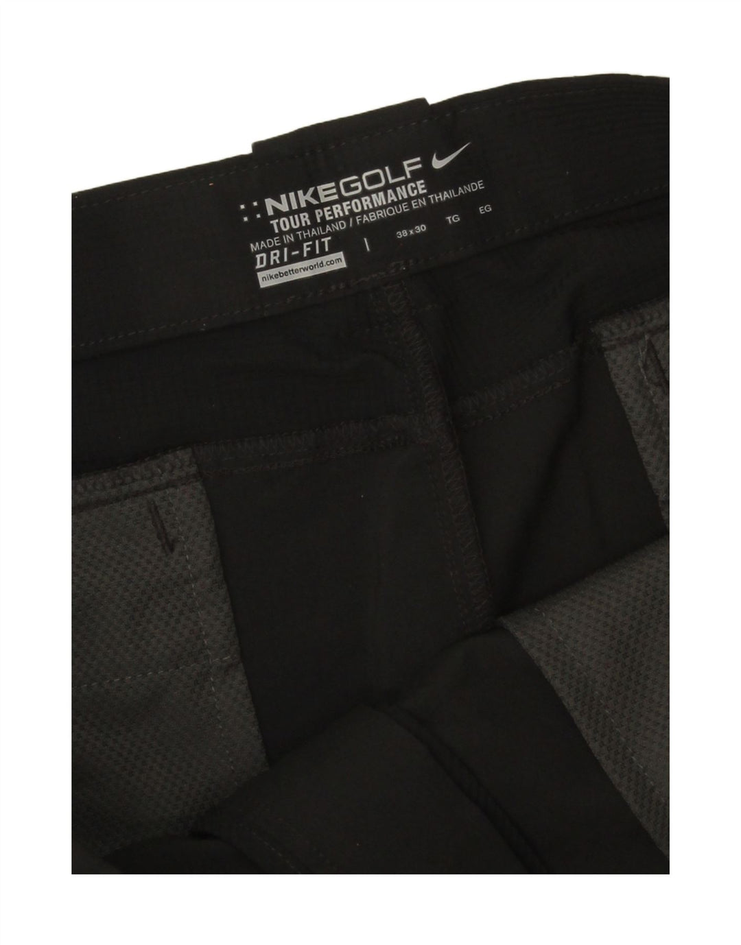 Мужские прямые брюки-чиносы Nike Dri Fit W38 L30, черные полиэстер
