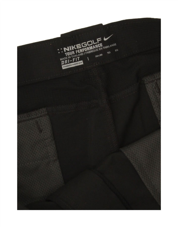 Мужские прямые брюки-чиносы Nike Dri Fit W38 L30, черные полиэстер