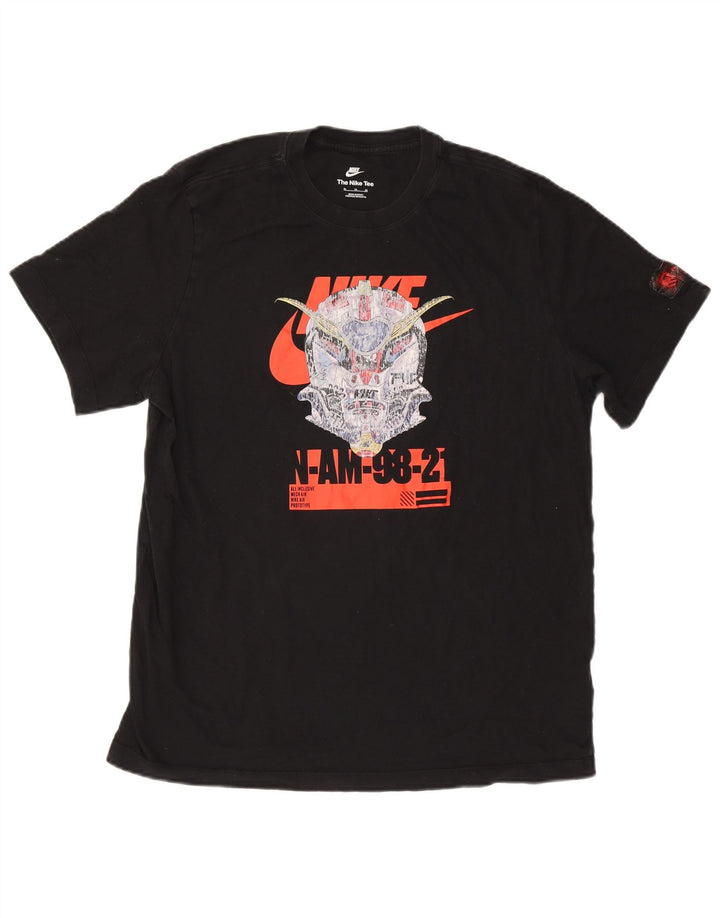 Мужская футболка с рисунком Nike Top XL, черный хлопок