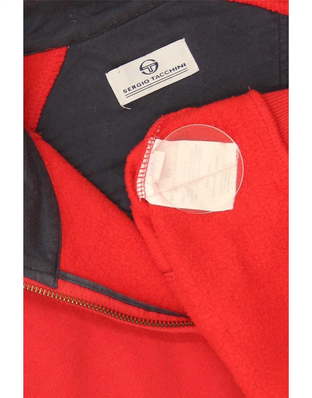 Женский спортивный костюм Sergio Tacchini, верхняя куртка UK 14, средний красный хлопок