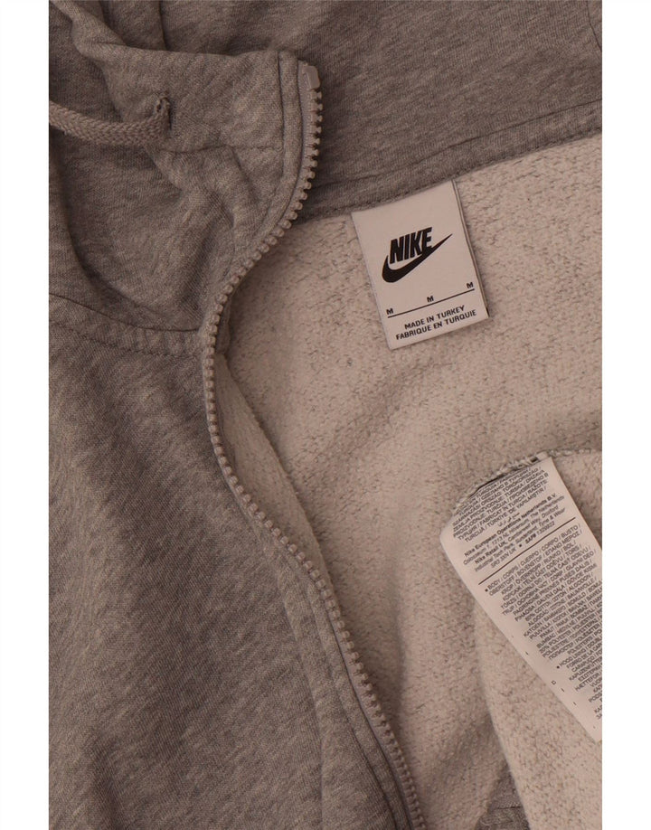 Женский свитер с капюшоном на молнии большого размера Nike UK 14, хлопок среднего серого цвета с крапинками