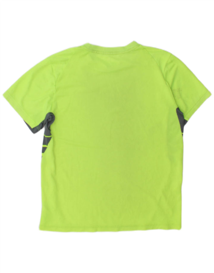 Мужская футболка Nike Dri Fit, верх, средний зеленый цвет, полиэстер с цветными блоками