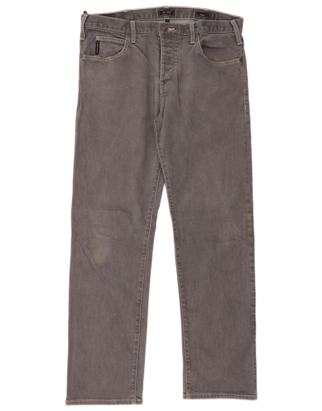 Женские прямые джинсы Armani Regular W34 L32, серый хлопок