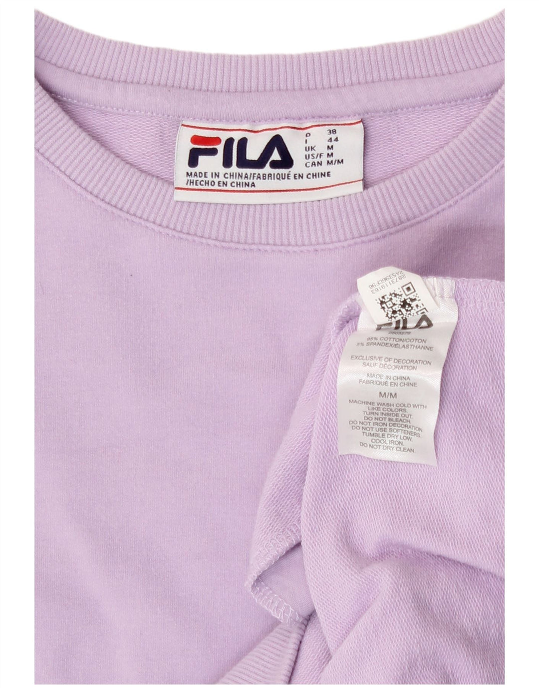 Женский свитер Fila UK 14, хлопковый средний фиолетовый