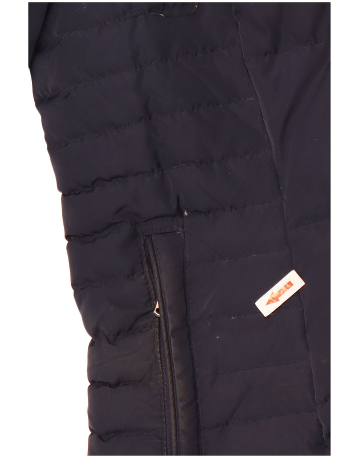 Crew Clothing Женская утепленная куртка с капюшоном UK 16, большой темно-синий полиэстер