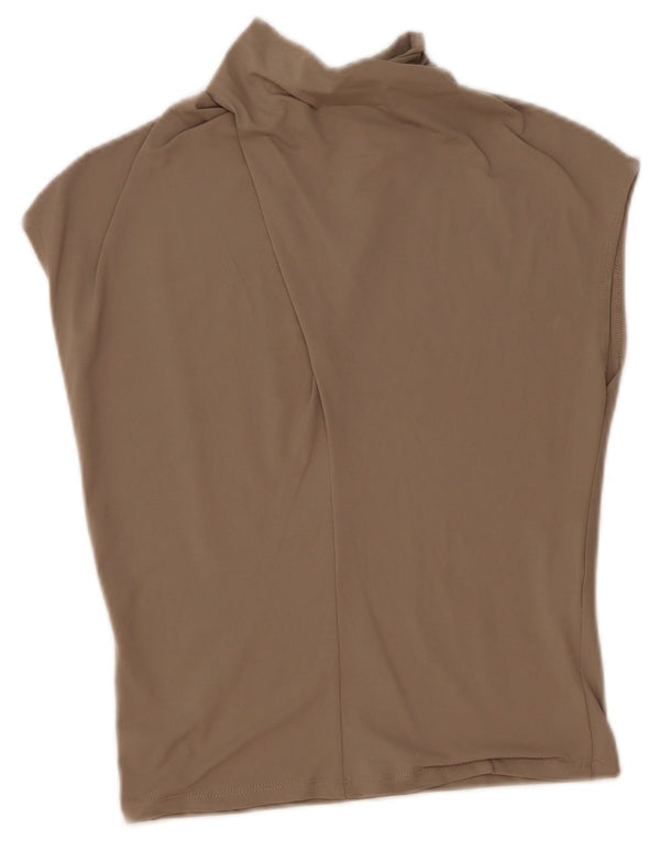 Женская блузка без рукавов Zara UK 12, средний серый полиамид