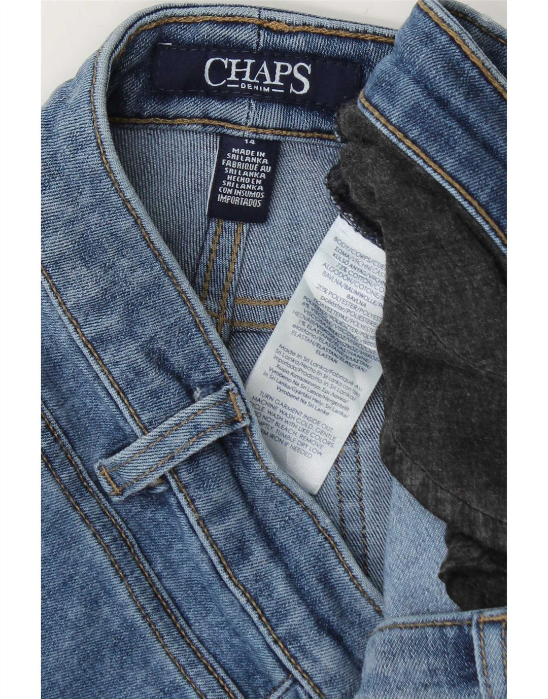 Женские джинсовые шорты Chaps США 14 XL W36 Хлопок в синие пятна