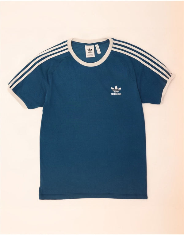 Мужская футболка Adidas Top большого синего цвета из хлопка