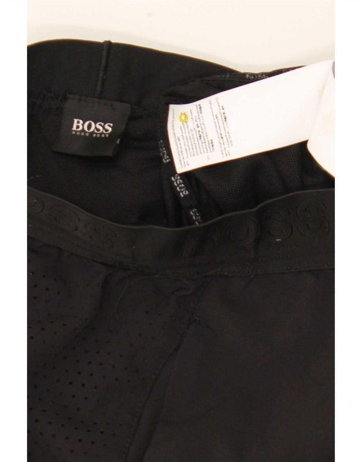 Мужские спортивные шорты Hugo Boss, маленькие черные из полиэстера