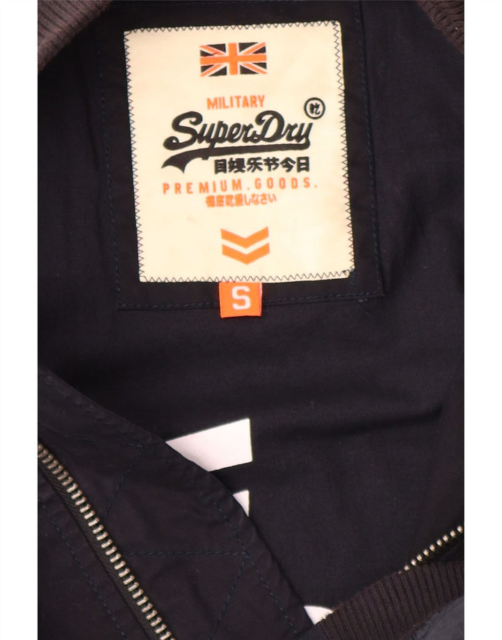 Мужская куртка-бомбер Superdry UK 36, маленькая, темно-синяя