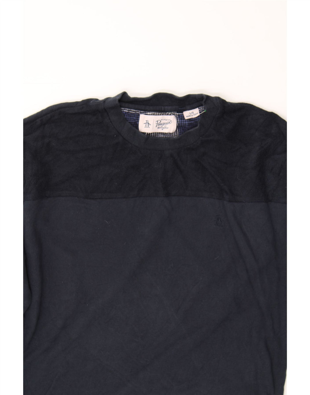 PENGUIN Mens Sweatshirt Jumper Large Navy Blue Vintage Penguin and Second-Hand Penguin from Messina Hembry 