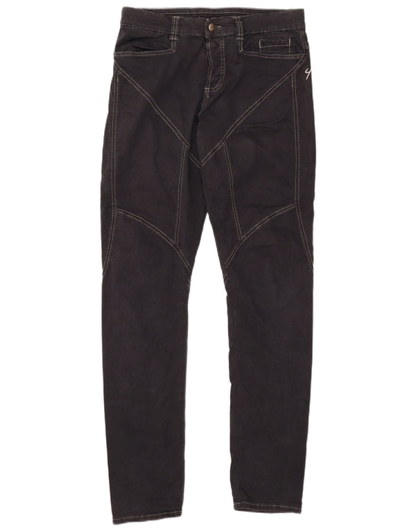 Мужские узкие повседневные брюки 9.2 BY CARLO CHIONNA W32 L34, черный хлопок