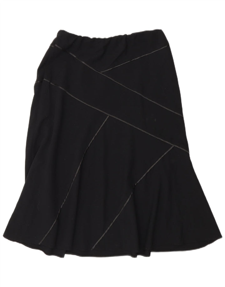 Женская юбка-трапеция Marks & Spencer UK 14, средний W30, черный полиэстер