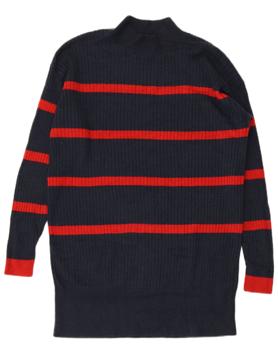 MARKS & SPENCER Womens Turtle Neck Jumper Sweater UK 14 Medium Navy Blue