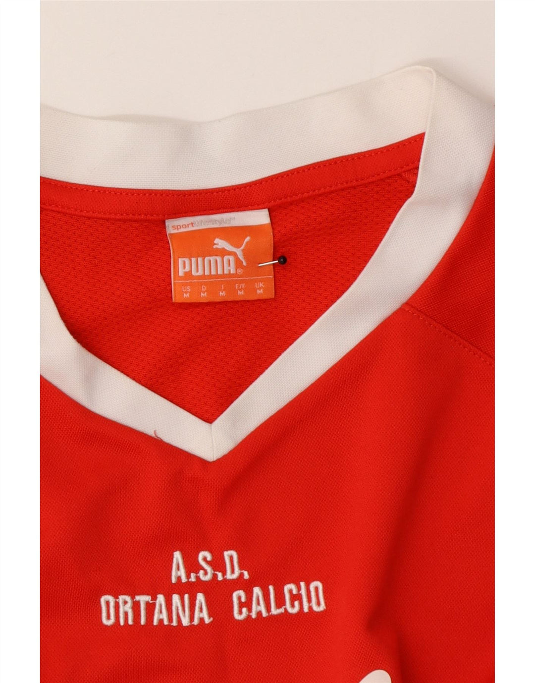 Мужская футболка с рисунком Puma, средний красный, цветной блок