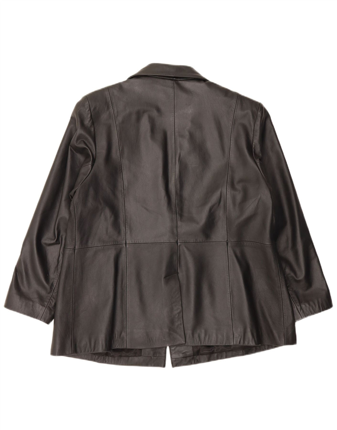 Женский кожаный пиджак на 1 пуговице Ann Harvey UK 20 2XL, черный