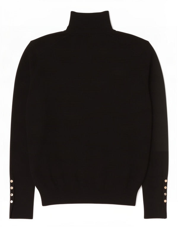Женский джемпер с высоким воротником Zara UK 18 XL, черный вискоза