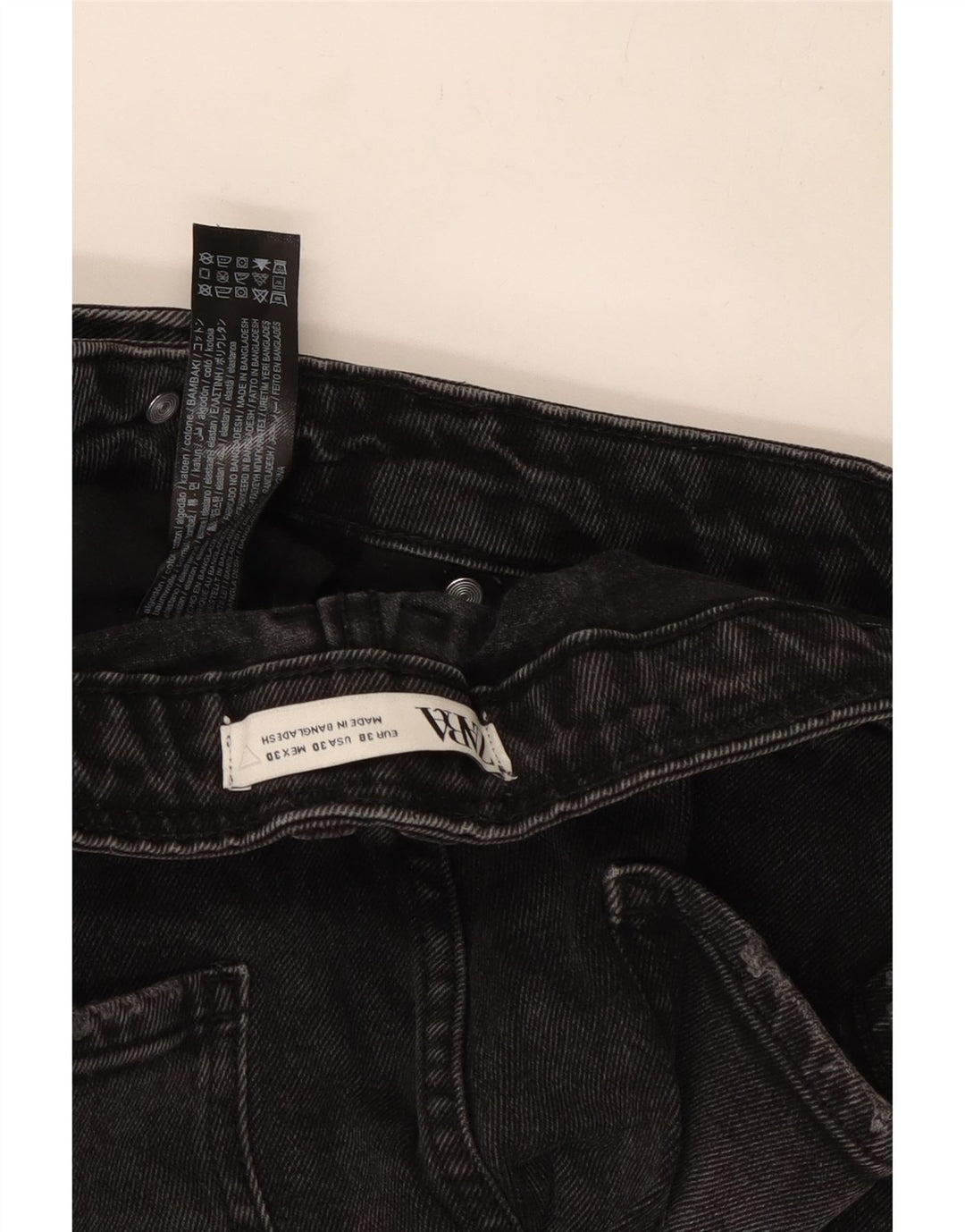 Мужские джинсовые шорты Zara EU 38 Small W30, черный хлопок