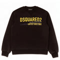 Свитшот с рисунком Dsquared2 для мальчиков, 9–10 лет, черный, хлопок