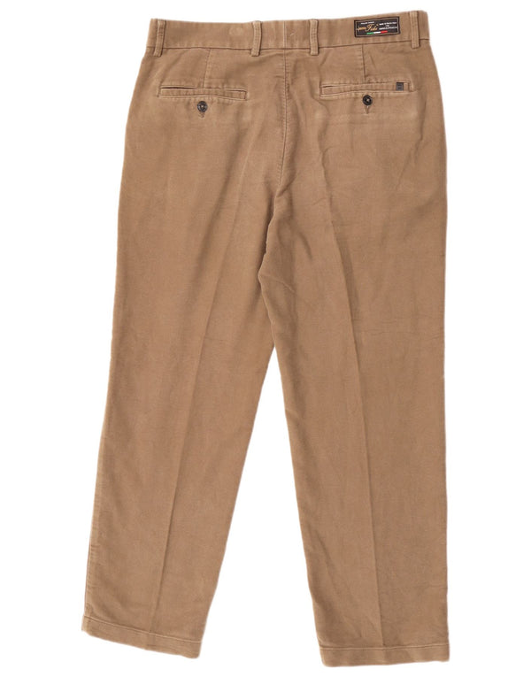 Мужские брюки-чиносы Marks & Spencer стандартного кроя W34 L29 коричневые, хлопковые