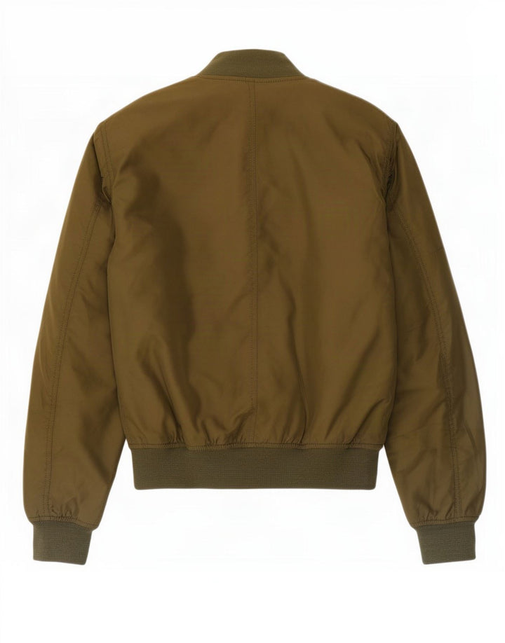 Женский бомбер Topshop UK 12, средний цвет хаки, полиэстер