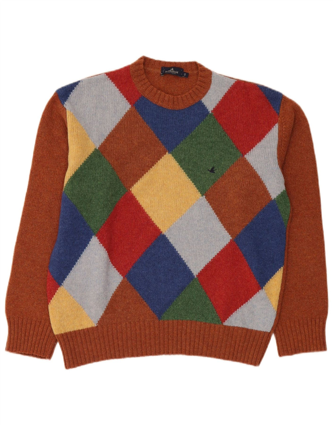 BROOKSFIELD Мужской свитер с круглым вырезом IT 50 Средний Коричневый