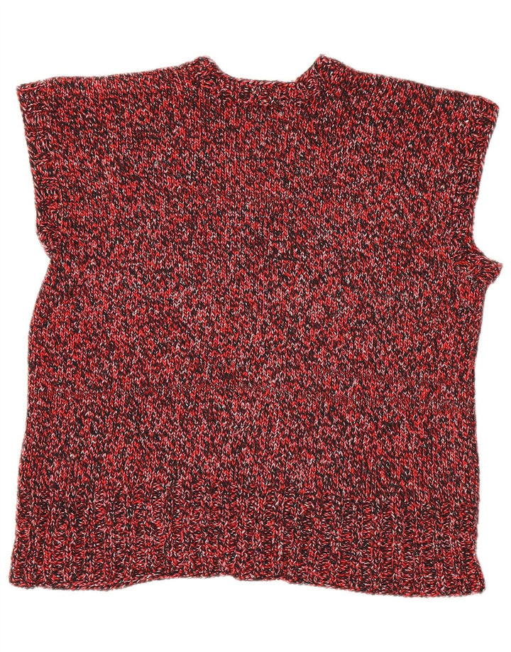 Винтажная женская майка-майка UK 18 XL, красная в крапинку