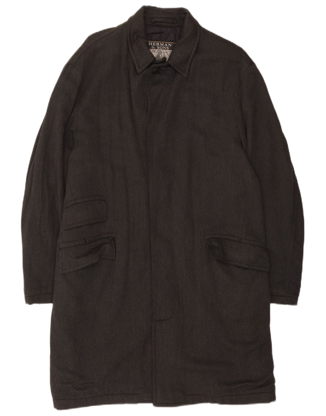 Мужское пальто Herman & Sons UK 40 большое серое