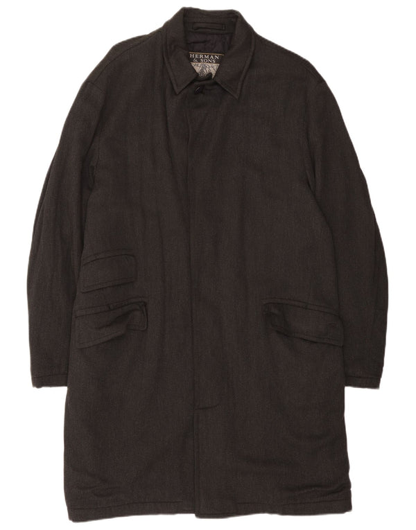 Мужское пальто Herman & Sons UK 40 большое серое