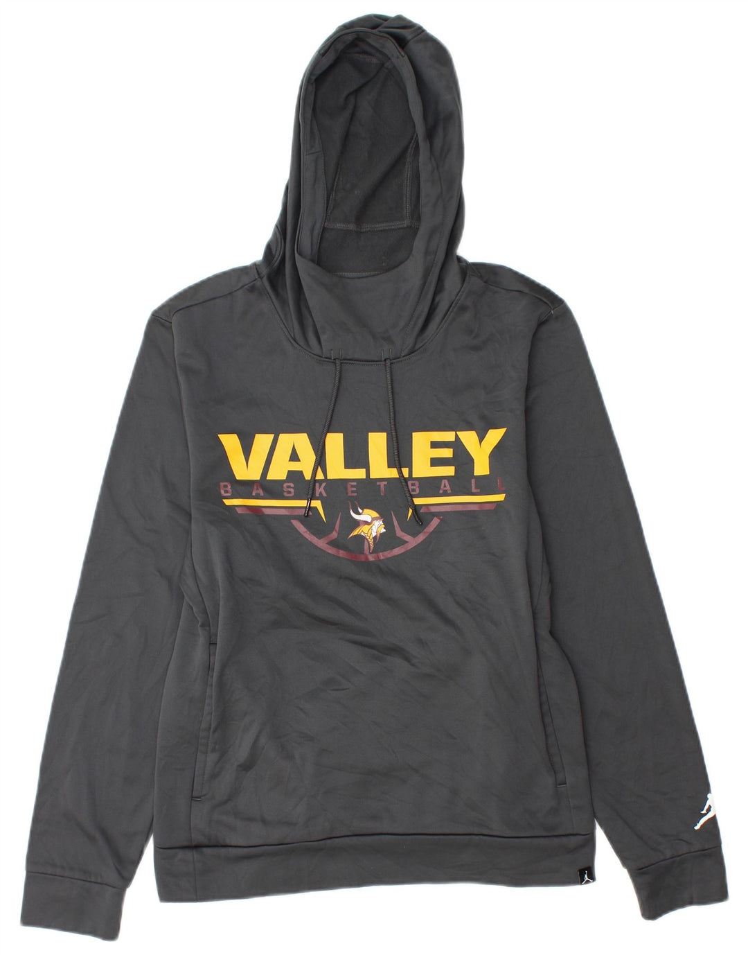 Мужской джемпер с капюшоном Jordan Minnesota Vikings, маленький серый из полиэстера