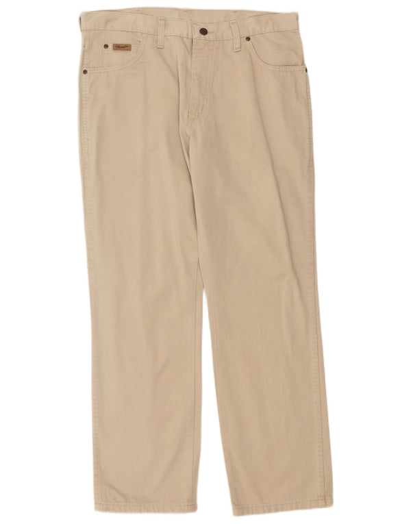 Мужские прямые повседневные брюки WRANGLER Техас W36 L30, бежевый хлопок