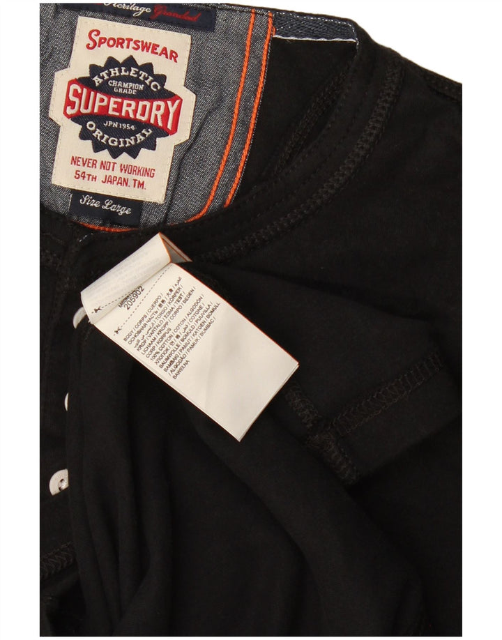 Мужская футболка Superdry, большой черный хлопок