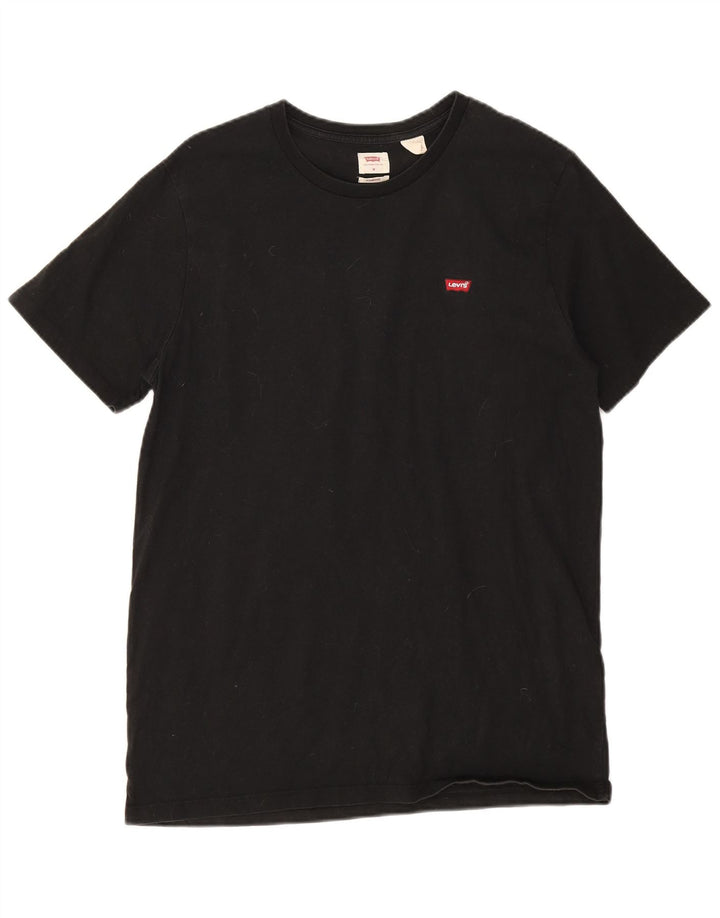 Мужская футболка Levi's Standard из хлопка среднего размера, черная
