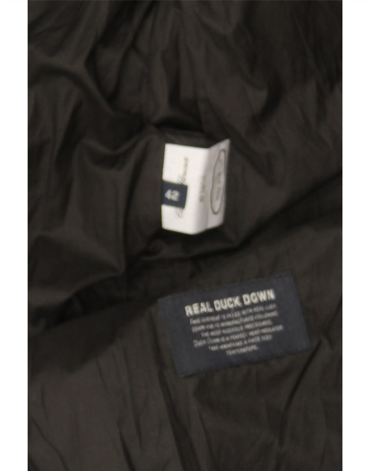CONTE OF FLORENCE Womens Hooded Padded Coat IT 42 Medium Blue Polyester Vintage Conte of Florence and Second-Hand Conte of Florence from Messina Hembry 