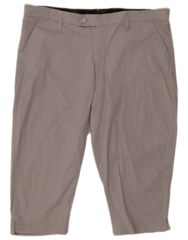 Женские шорты-бермуды LEE Riders с высокой талией, США 16, 2XL, W38, серый хлопок