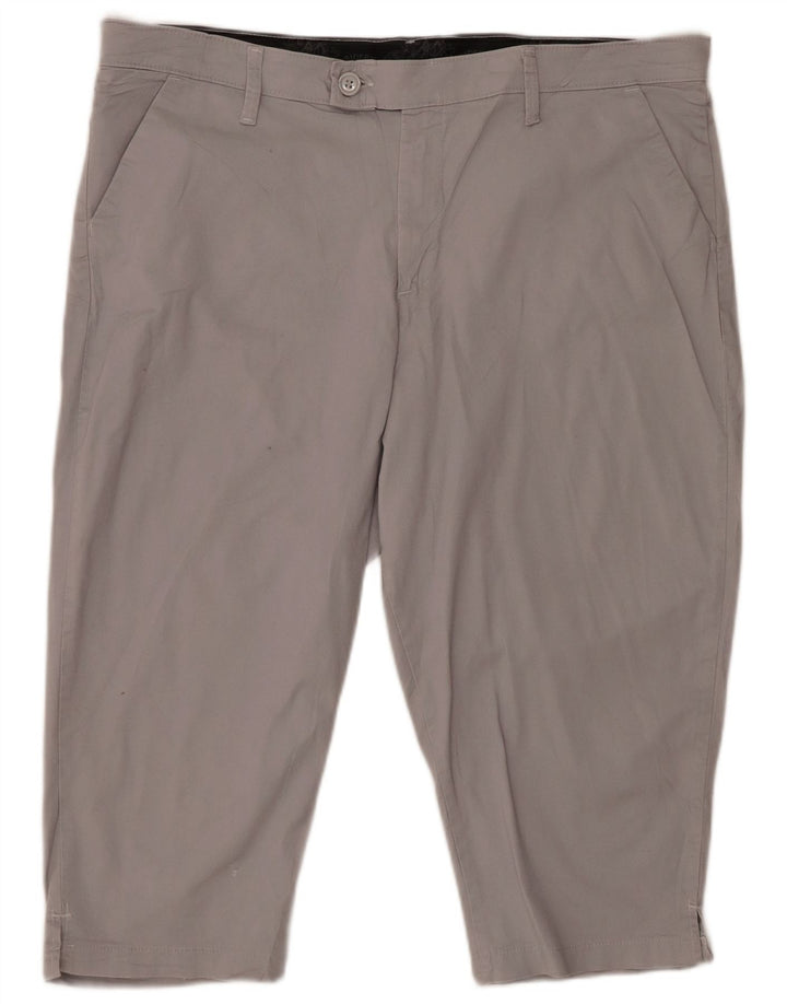 Женские шорты-бермуды LEE Riders с высокой талией, США 16, 2XL, W38, серый хлопок