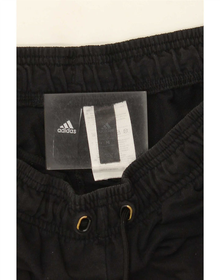 Женские спортивные шорты Adidas UK 12, средние черные хлопковые