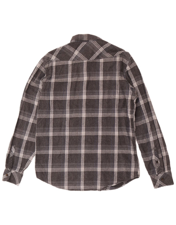 Мужская фланелевая рубашка Billabong, большая серая хлопковая клетка в клетку