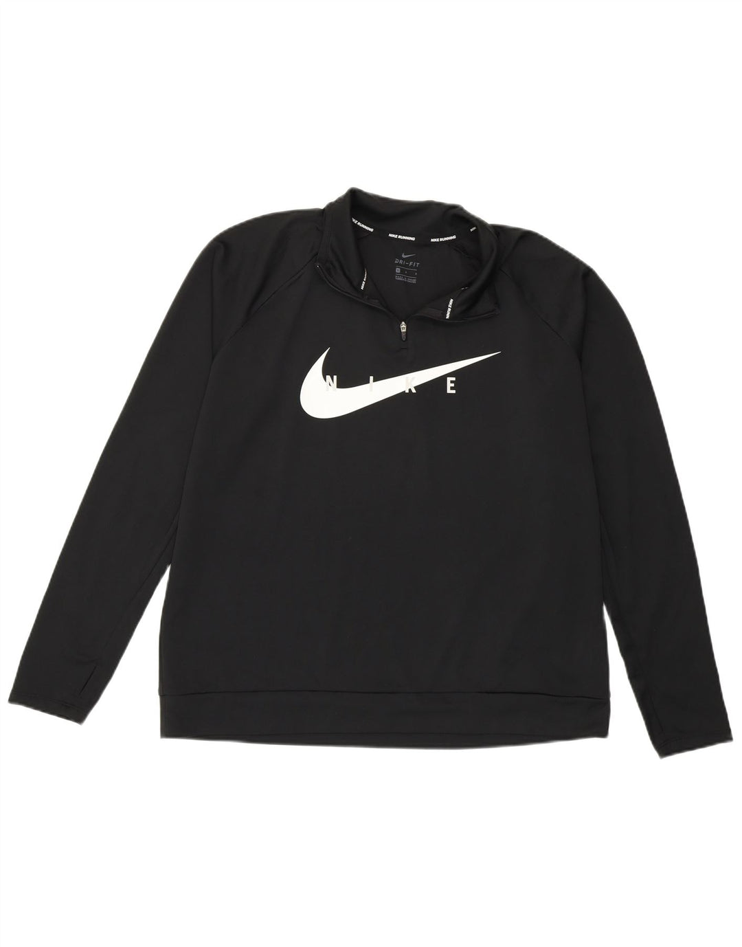 Женский спортивный пуловер с рисунком Nike Dri Fit UK 16, большой черный