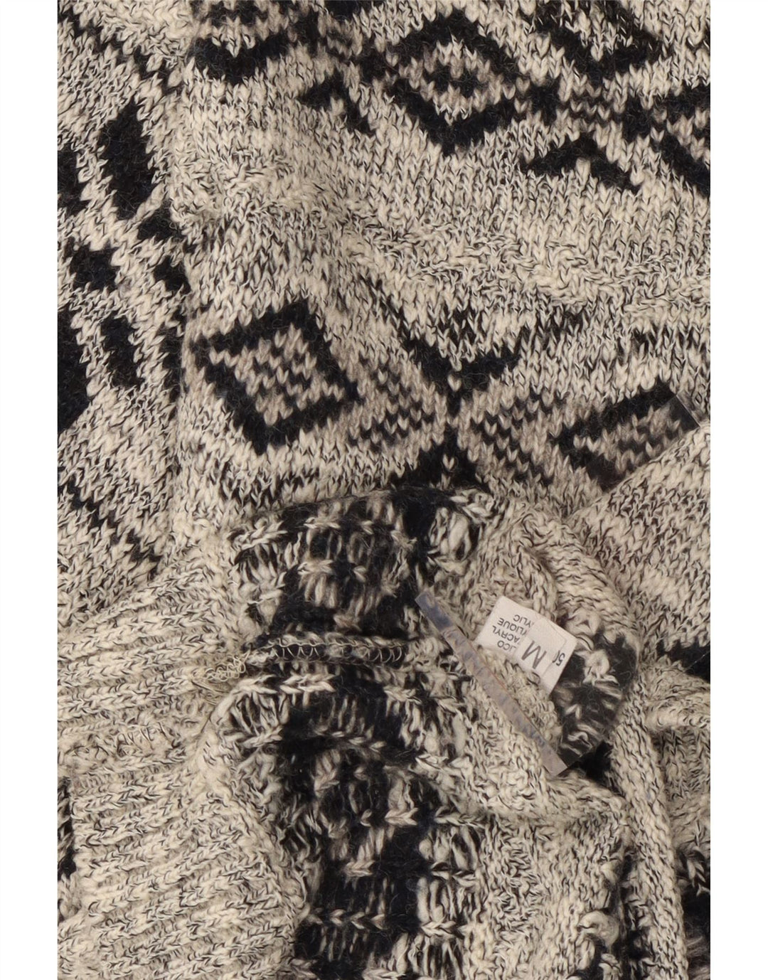 ВИНТАЖНЫЙ мужской джемпер с v-образным вырезом, свитер среднего серого цвета из шерсти Fair Isle