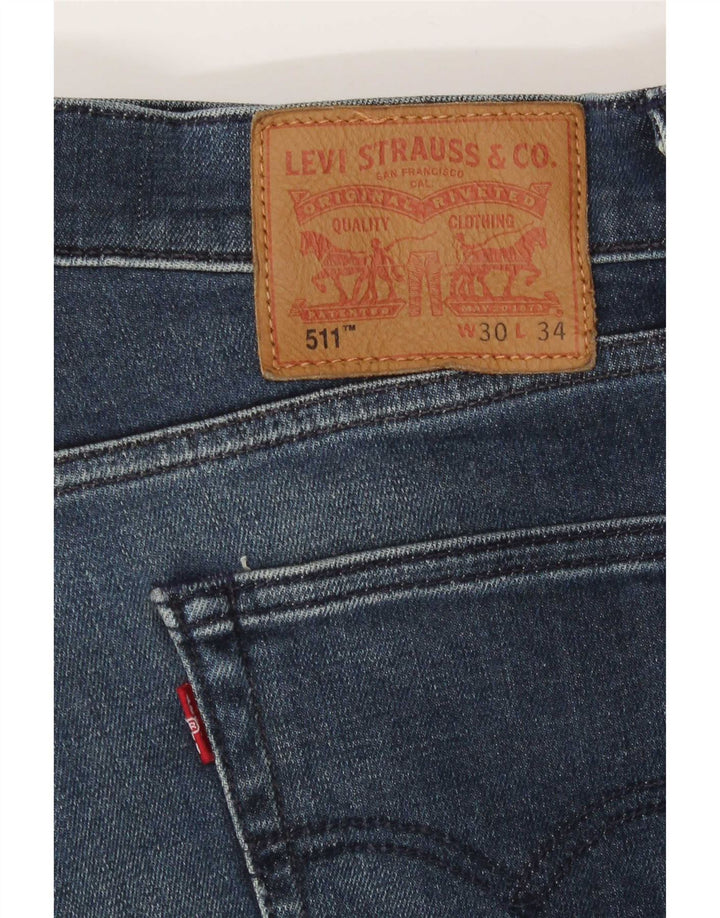 Мужские джинсы Levi's 511 Slim W30 L34 синие, хлопок