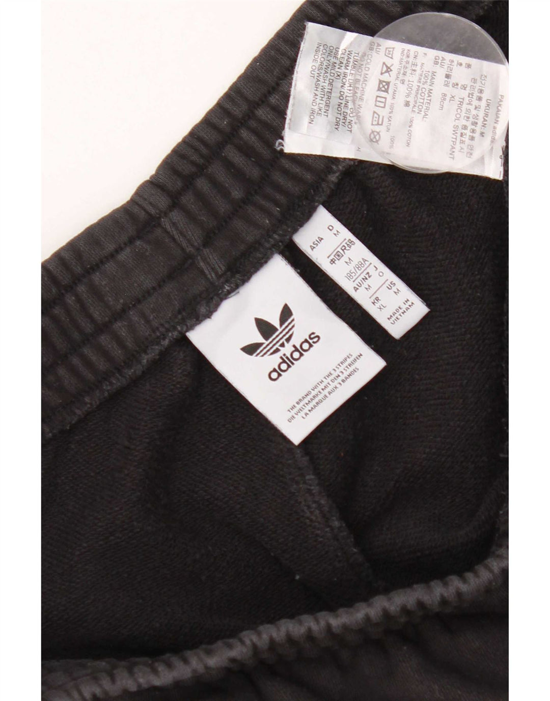 Мужские спортивные брюки Adidas с графическим принтом, джоггеры, средний черный, хлопок