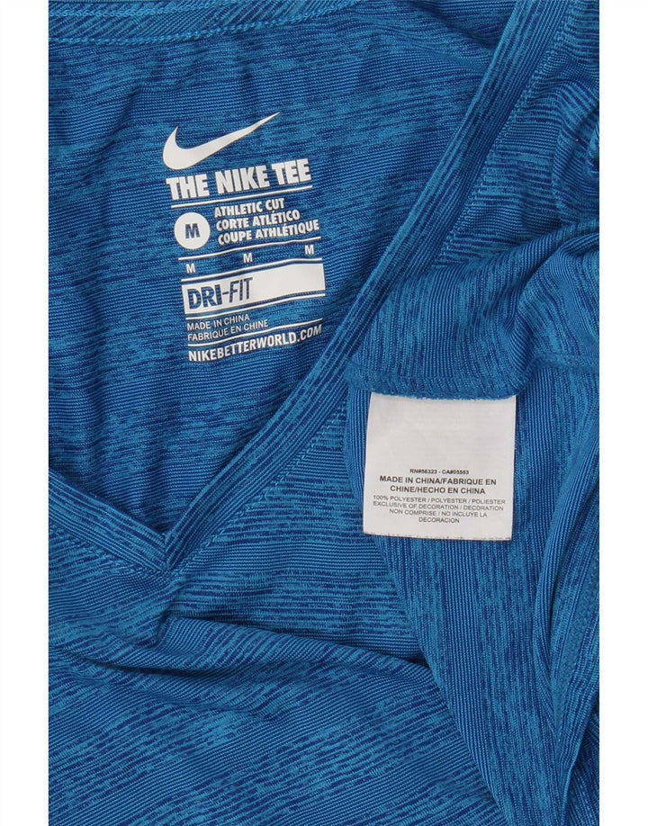 Женская футболка Nike Dri Fit Top UK 12, полиэстер, средний синий в полоску