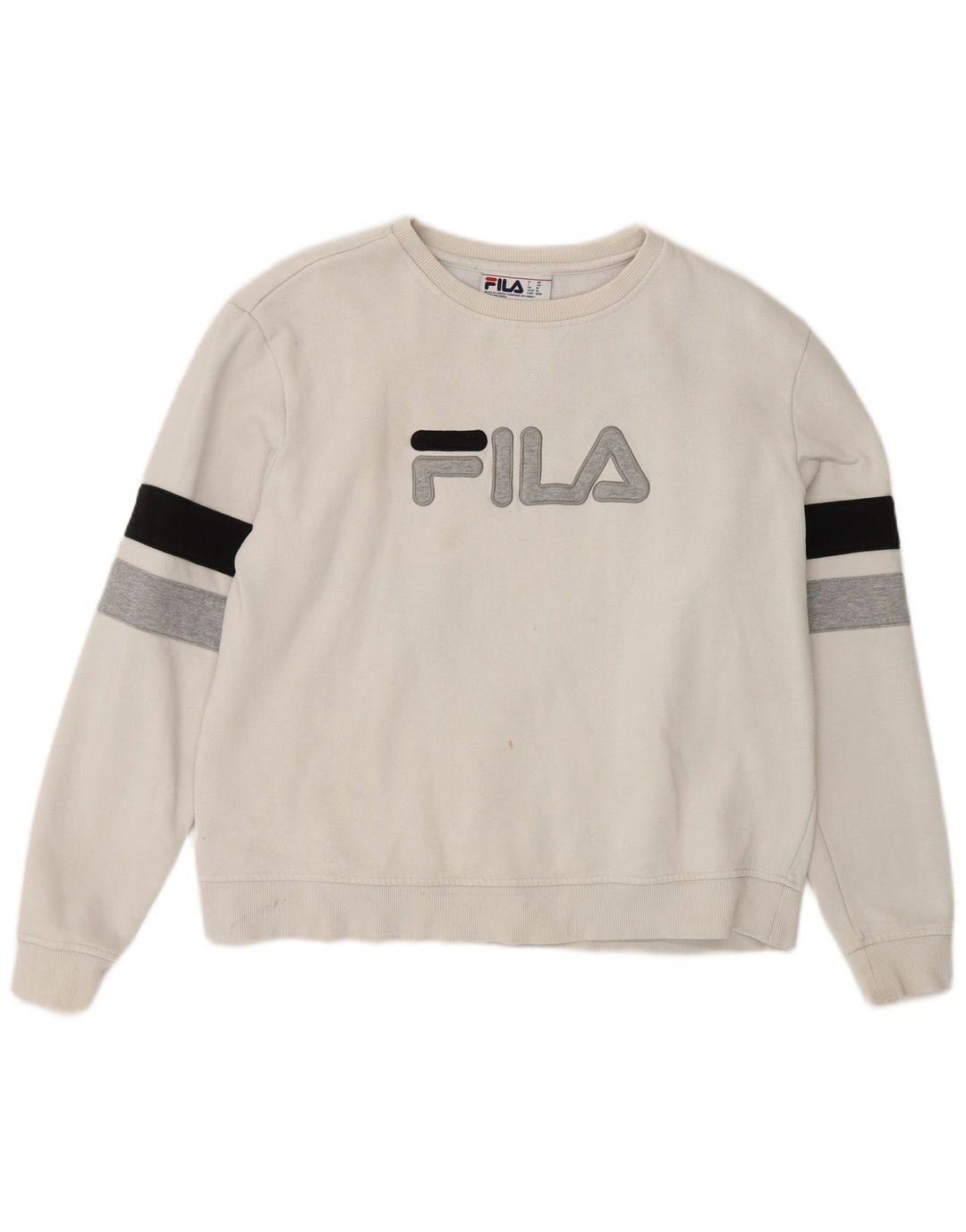 Fila Мужской свитшот с рисунком, средний белый хлопок с цветными блоками