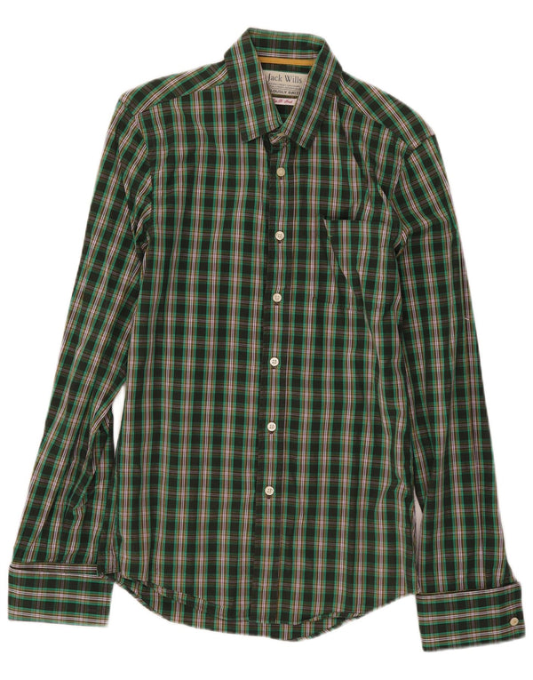 Мужская рубашка Jack Wills XS в зеленую клетку, хлопок